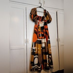 Live 4 Truth Orange and Black Maxi Dress